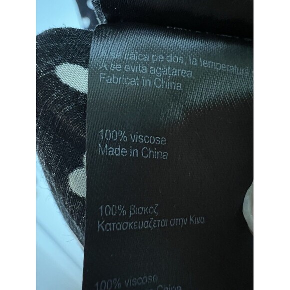 All Saints Krystal Valentine Black White Hearts Wrap Dress Size M - Picture 10 of 11